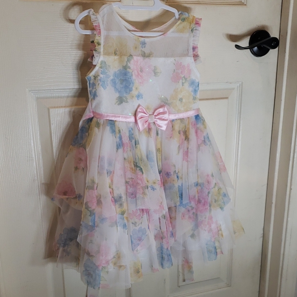 Jona Michelle Pink and Blue Sleeveless Sundress for Weddings
